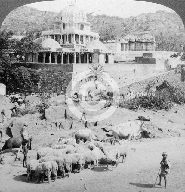 Temples of the Jains, Mount Abu, India, 1902.Artist: Underwood & Underwood