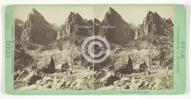 Temples of the Rio Virgin, 1859/62. Creator: Charles Roscoe Savage.