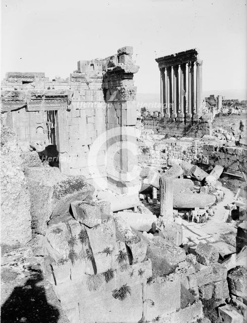Temples of Jupiter & Sun, Baalbek, between c1915 and c1920. Creator: Bain News Service.