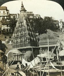 Temples on the Banks of the Ganges, Benares, India c1909. Creator: George Rose