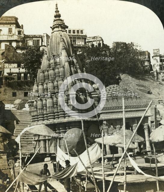 'Temples on the Banks of the Ganges, Benares, India', c1909.  Creator: George Rose.