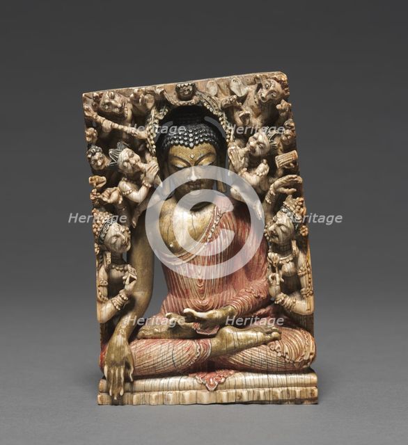Temptation of Buddha by the Evil Forces of Mara, 700s. Creator: Unknown.