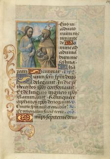 Temptation of Christ; Poncher Hours, about 1500. Creator: Master of Cardinal Bourbon