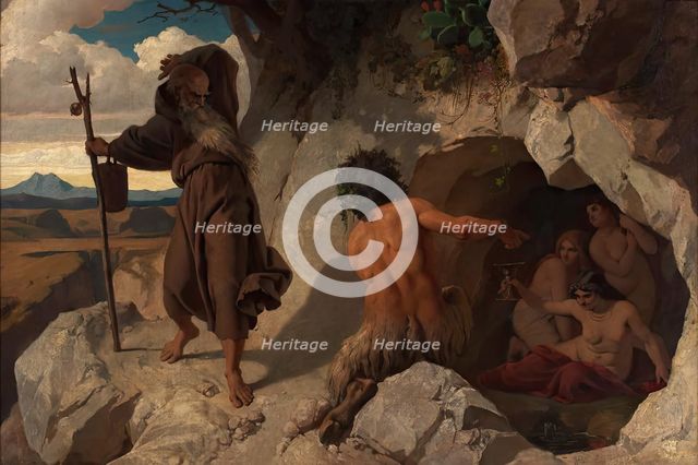 Temptation of Saint Anthony, 1864. Creator: Karl Schonbrunner.