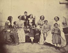 [Ten members of the Antoine family], 1850s-60s. Creator: Franz Antoine