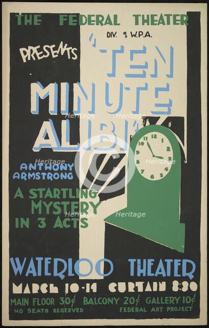 Ten Minute Alibi, Waterloo, IA, 1937. Creator: Unknown.