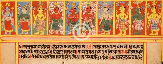 Ten Classes of Cosmological Deities Identified by Their Crown Ornaments..., c1575. Creator: Unknown.