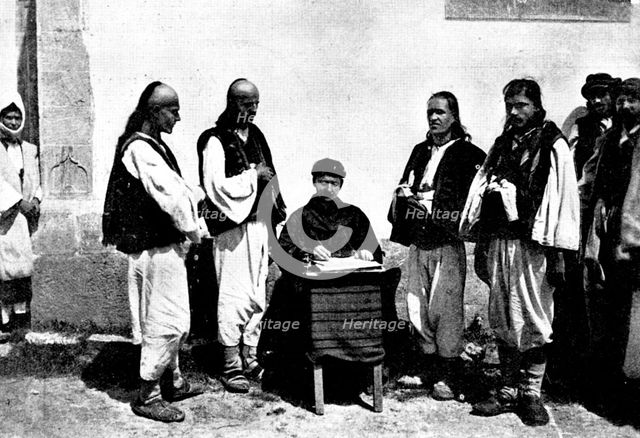 Ten Days in Bosnia: a group of Bosnian peasantry, 1895. Creator: Unknown.