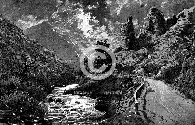 Ten Days in Bosnia: a scene in the mountains, 1895. Creator: Unknown.