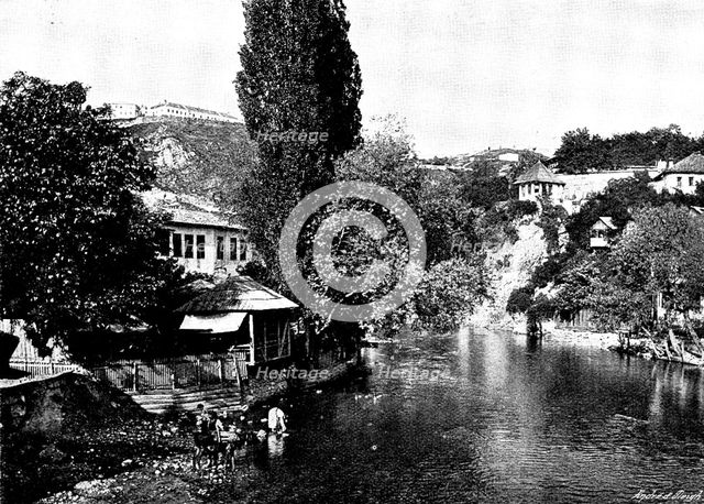 Ten Days in Bosnia - A view below Jajce, 1895. Creator: Andre & Sleigh.