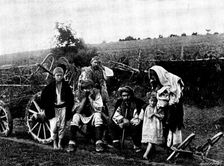 Ten Days in Bosnia - Bosnian peasants and wagon, 1895. Creator: Andre & Sleigh