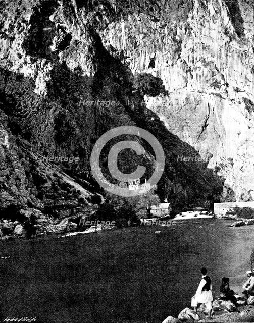 Ten Days in Bosnia: the source of the Bouna, 1895. Creator: Andre & Sleigh.