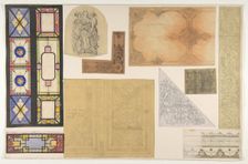 Ten designs for the decoration of the Opéra Comique, Paris, second half 19th century. Creators: Jules-Edmond-Charles Lachaise, Eugène-Pierre Gourdet