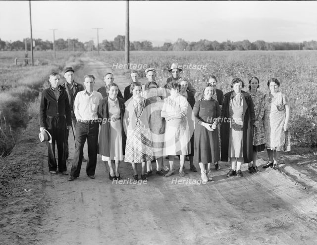 Ten families established by the FSA on the... Tulare County, CA, 1938. Creator: Dorothea Lange.