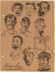 Ten Heads, c. 1905. Creator: George Benjamin Luks