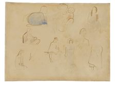 Ten Studies of Tahitian Figures, 1891/93. Creator: Paul Gauguin
