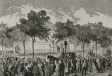 Ten Year's War: return of Catalan volunteers, Barcelona, Catalonia, 1878. Creator: Bernardo Rico
