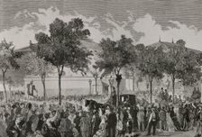 Ten Year's War: return of Catalan volunteers, Barcelona, Catalonia, 1878. Creator: Bernardo Rico