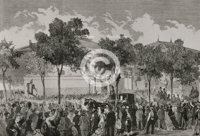 Ten Year's War: return of Catalan volunteers, Barcelona, Catalonia, 1878.  Creator: Bernardo Rico.