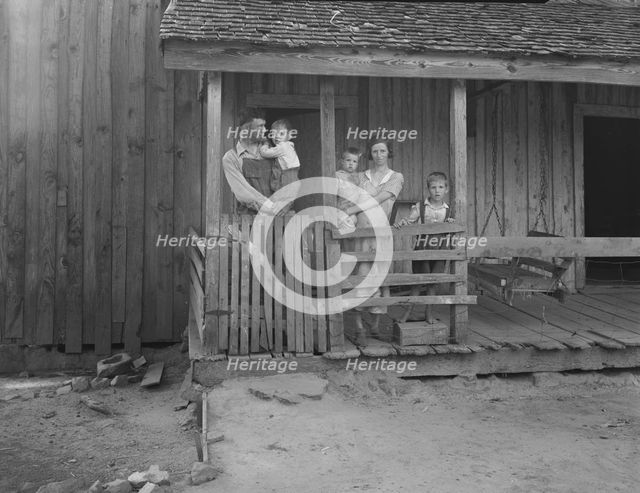 Tenant family with six children who are rural rehabilitation clients, Greene County, Georgia, 1937. Creator: Dorothea Lange.