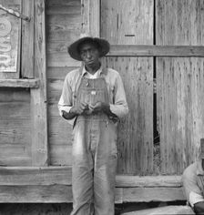 Tenant farmer, Chatham County, North Carolina, 1939. Creator: Dorothea Lange