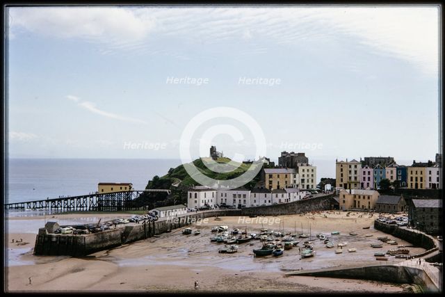 Tenby Harbour, Tenby, Pembrokeshire, Wales, 1964. Creator: Norman Barnard.