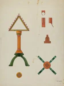 Tenebrae Candelabra, c. 1936. Creator: David P. Willoughby