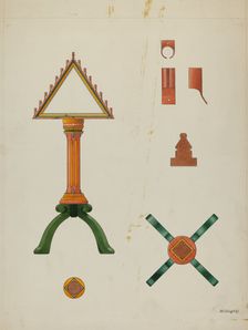 Tenebrae Candelabra, c. 1936. Creator: David P. Willoughby