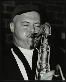 Tenor saxophonist Dale Barlow playing at The Fairway, Welwyn Garden City, Hertfordshire, 1996. Creator: Denis Williams