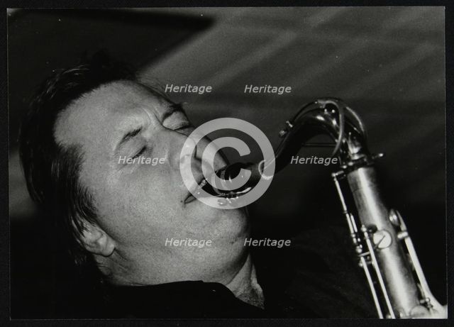 Tenor saxophonist Frank Griffith playing at The Fairway, Welwyn Garden City, Hertfordshire, 2000. Creator: Denis Williams.