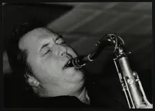 Tenor saxophonist Frank Griffith playing at The Fairway, Welwyn Garden City, Hertfordshire, 2000. Creator: Denis Williams