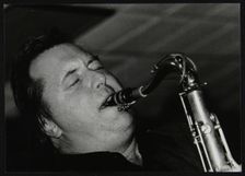 Tenor saxophonist Frank Griffith playing at The Fairway, Welwyn Garden City, Hertfordshire, 2000. Creator: Denis Williams