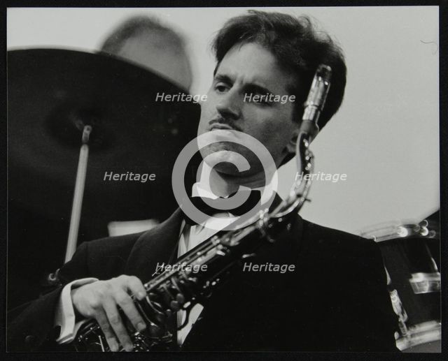 Tenor saxophonist Scott Hamilton at Knebworth, Hertfordshire, 1982. Creator: Denis Williams.