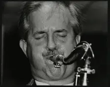 Tenor saxophonist Scott Hamilton playing at The Fairway, Welwyn Garden City, Hertfordshire, 1997. Creator: Denis Williams