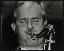 Tenor saxophonist Scott Hamilton playing at The Fairway, Welwyn Garden City, Hertfordshire, 1997. Artist: Denis Williams