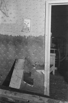 Tennessee farmhouse near Ridgeley after flood had subsided, 1937. Creator: Walker Evans