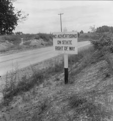 Tennessee highway sign, Cannon County, Tennessee, 1938. Creator: Dorothea Lange