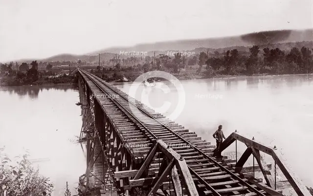 Tennessee River at Bridgeport, ca. 1864. Creator: George N. Barnard.