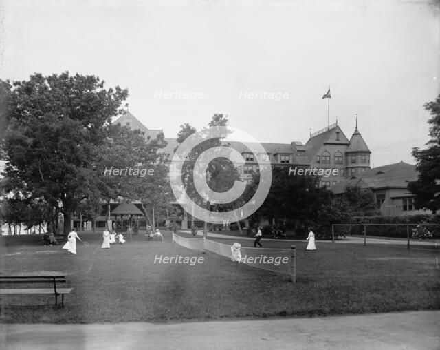 Tennis at Manhansett [sic] House, Shelter Island, N.Y., c1904. Creator: Unknown.