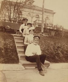 Tennis at the Lindholms Vladivostok, Russia, 1899. Creator: Eleanor Lord Pray