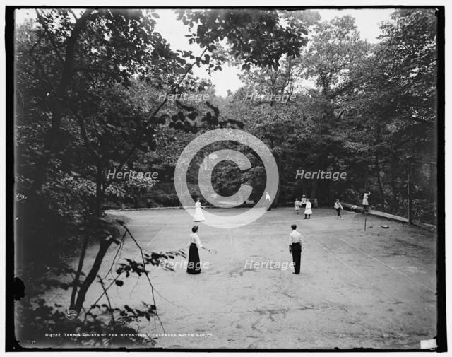 Tennis courts of the Kittatinny House, Delaware Water Gap, Pa., (1905?). Creator: Unknown.