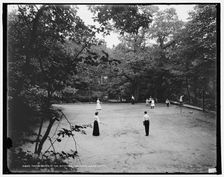 Tennis courts of the Kittatinny House, Delaware Water Gap, Pa., (1905?). Creator: Unknown