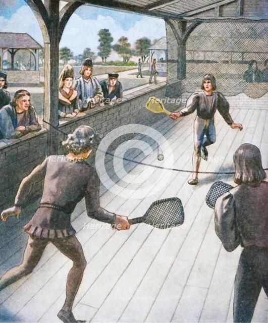 'Tennis in the Days of the Tudors', c1934. Creator: Unknown.