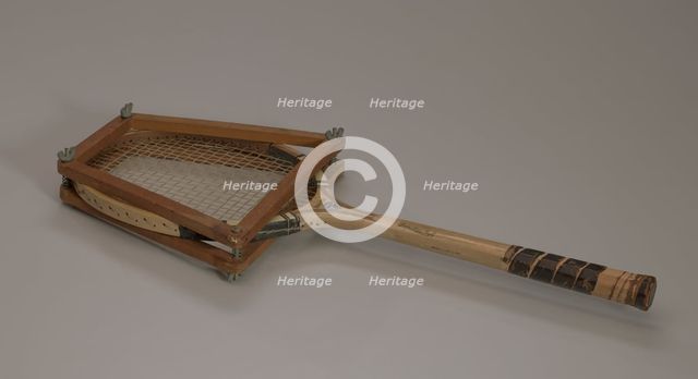 Tennis racquet and frame used by Althea Gibson, mid-late 20th century. Creator: Unknown.