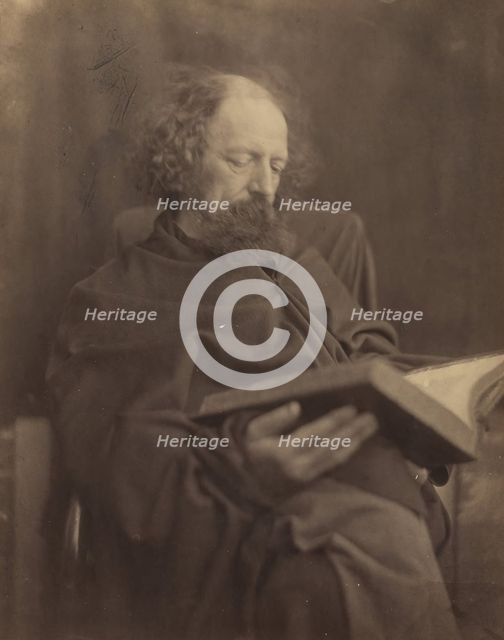 Tennyson Reading, 1865. Creator: Julia Margaret Cameron.