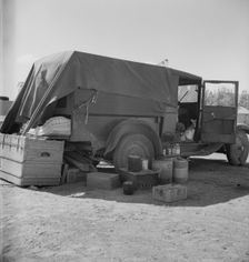 Tens of thousands in good times and bad move ceaselessly from place to place..., 1937. Creator: Dorothea Lange