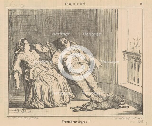 Tent deux degrés!!!, 19th century. Creator: Honore Daumier.