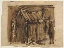 Tent (recto); Two Sketches (verso). Creator: Josef Platzer (Austrian, 1751-1806)