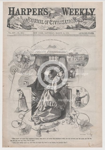 Tenth Commandment (Harper's Weekly, Vol. XIV), 1870. Creator: Unknown.