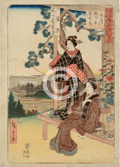 Tenth Month: Memorial Service in Zoshigaya (Famous Views of Annual Events in the Eastern... 1854. Creator: Ando Hiroshige.